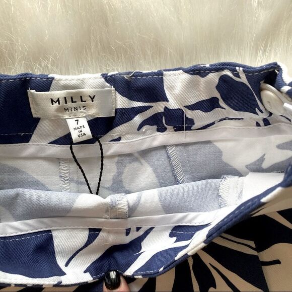 Milly Minis NWT Magnolia Print Pleated Shorts (8) - Picture 3 of 11